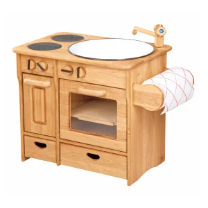 COCINA DE MADERA CON HORNO Y CAJONES