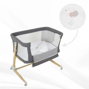 Jolie Minicuna Colecho Efecto Madera Con Funda Nórdica