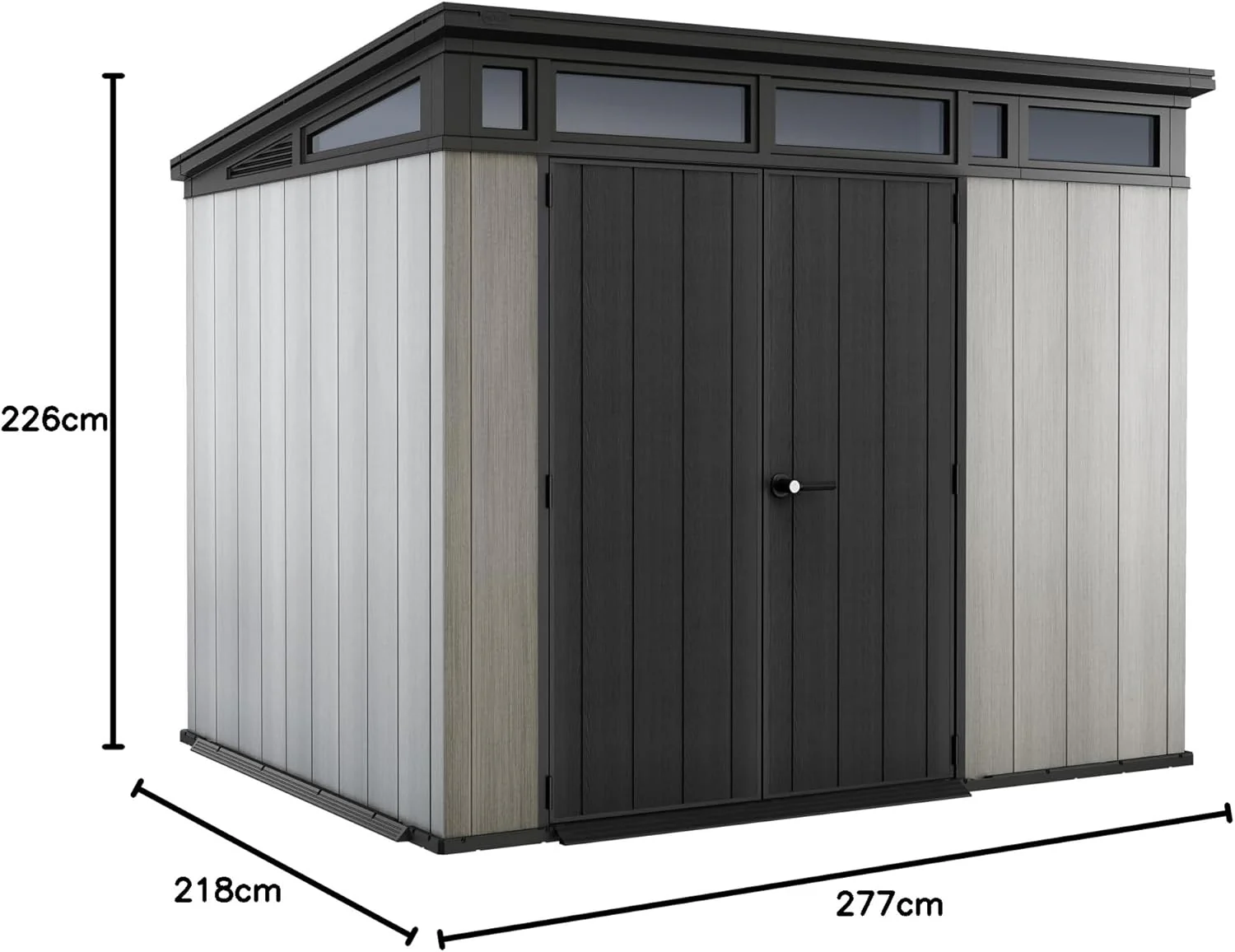 Keter Caseta Artisan 9x7: Almacenamiento Exterior, Resina, Efecto Madera. - Imagen 3