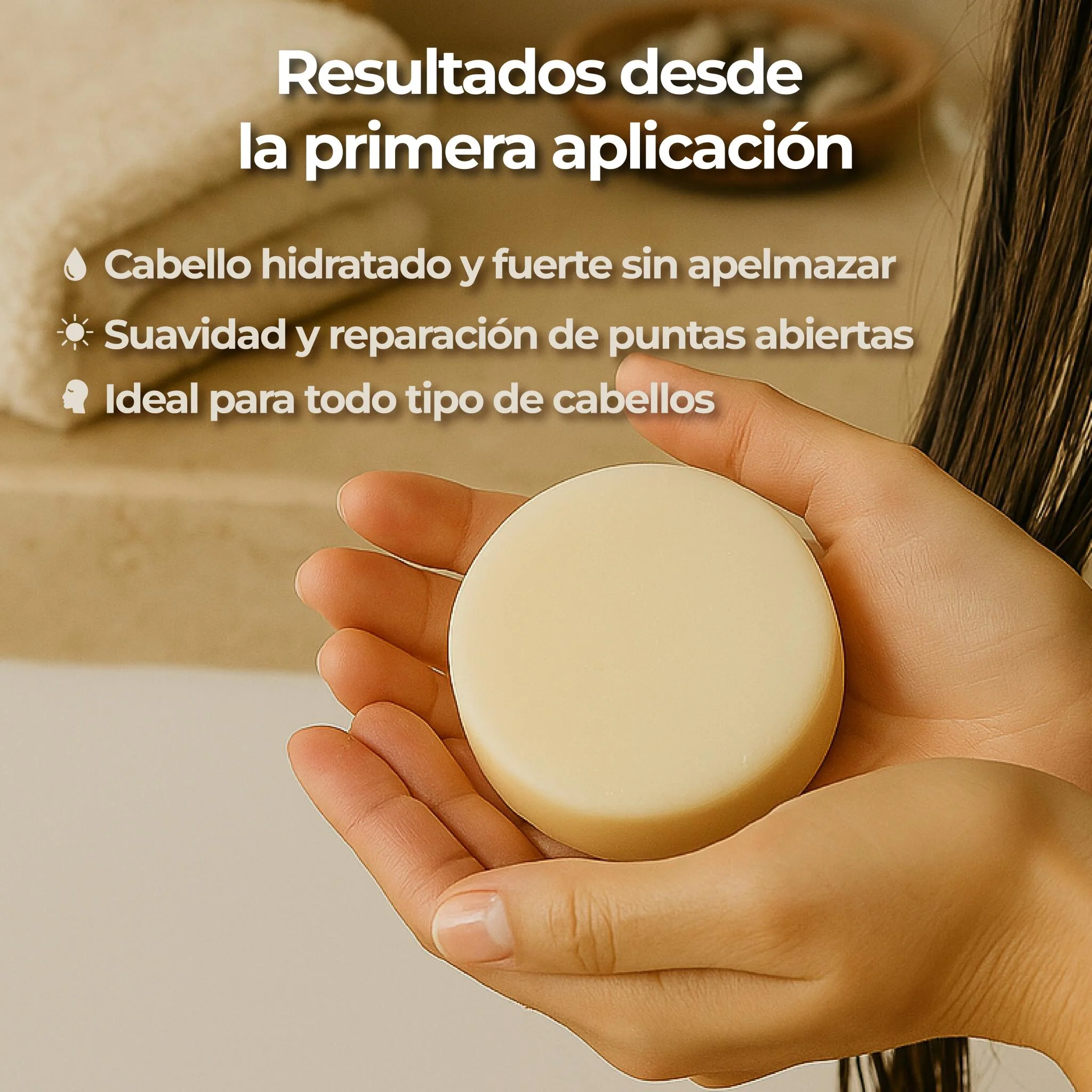 Acondicionador Sólido Baobab & Té Verde 80 G – Natural, Vegano, Sin Sulfatos, Zero Waste – Lumocosmetics - Imagen 2