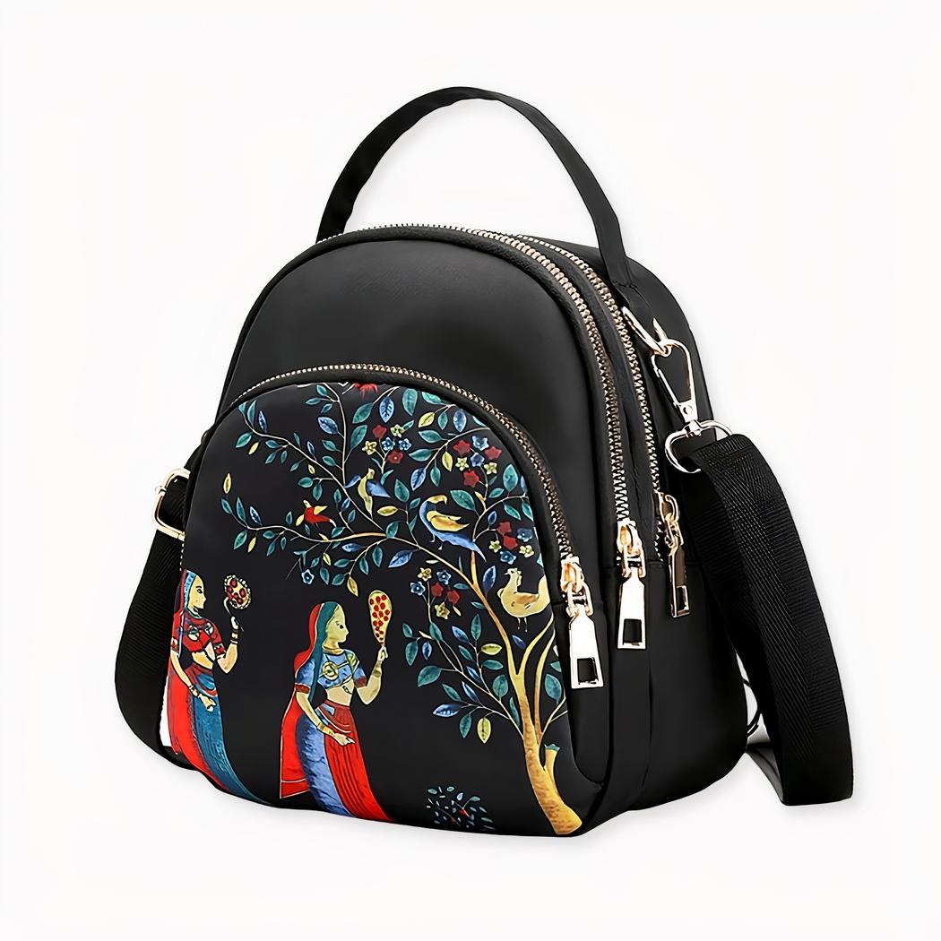 Mini mochila de mujer con motivo de árbol
