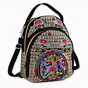 Mochila bordada vintage