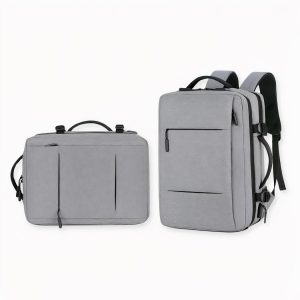 Mochila de viaje ergonómica, gris liso