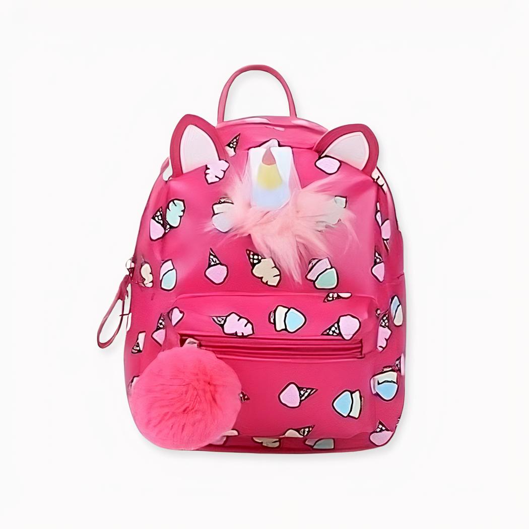 Mochila con detalles de unicornio y helado