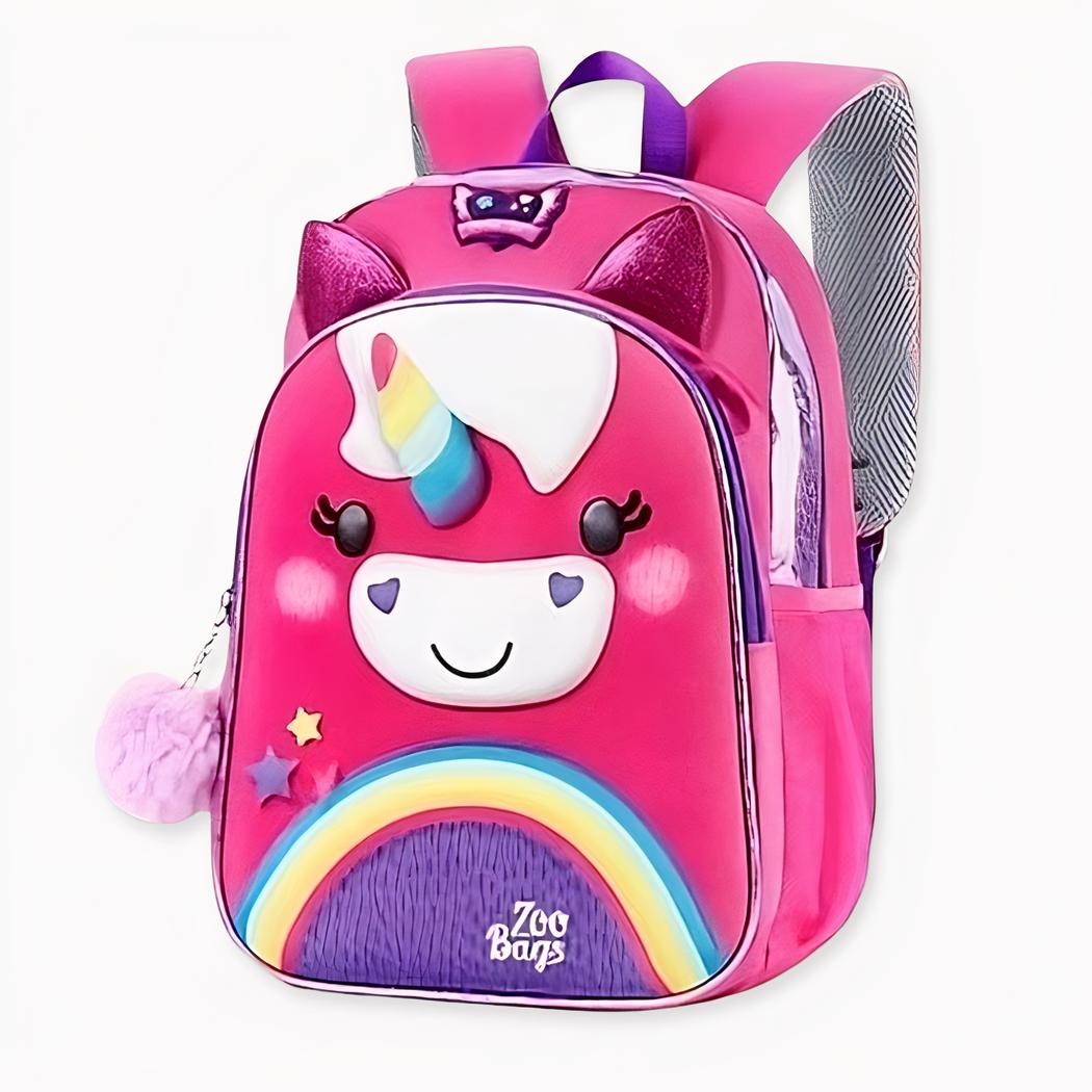 Mini mochila de unicornio multicolor para niñas