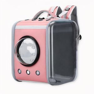 Mochila transparente cuadrada para animales