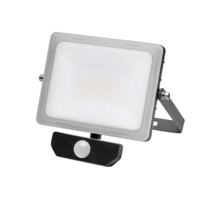 Foco Led Plano 30 Watt. Luz Blanca 4000º K Ip 65 2400 Lumenes Con Sensor De Presencia