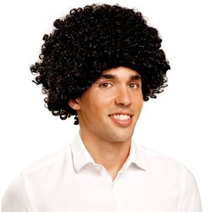Accesorio disfraz – Peluca: Rizada negra