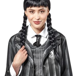 Accesorio – Peluca: F. Addams Miércoles (Adulto)