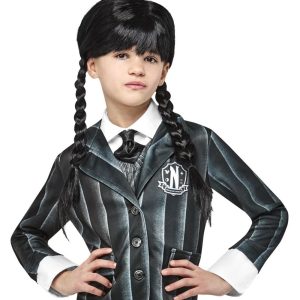 Accesorio – Peluca: F. Addams Miércoles (Infantil)