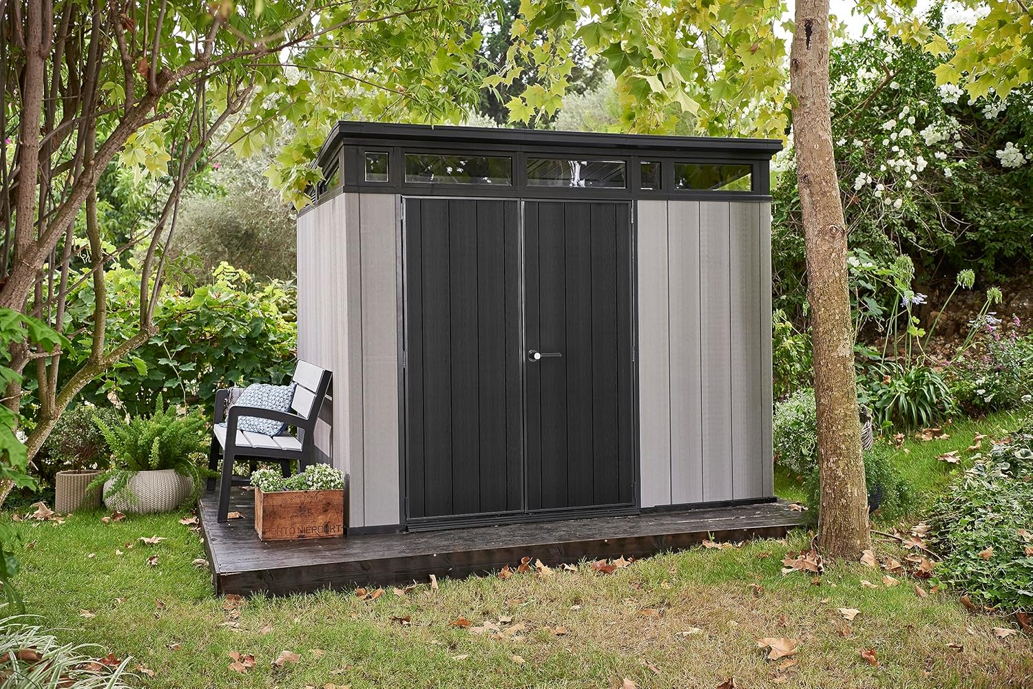 Keter Caseta Artisan 9x7: Almacenamiento Exterior, Resina, Efecto Madera. - Imagen 2