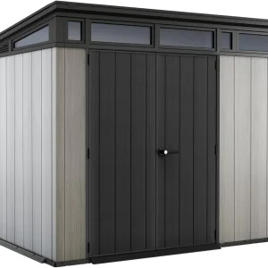 Keter Caseta Artisan 9x7: Almacenamiento Exterior, Resina, Efecto Madera.