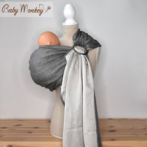 Bandolera de anillas de anillas Linen Cotton Babymonkey